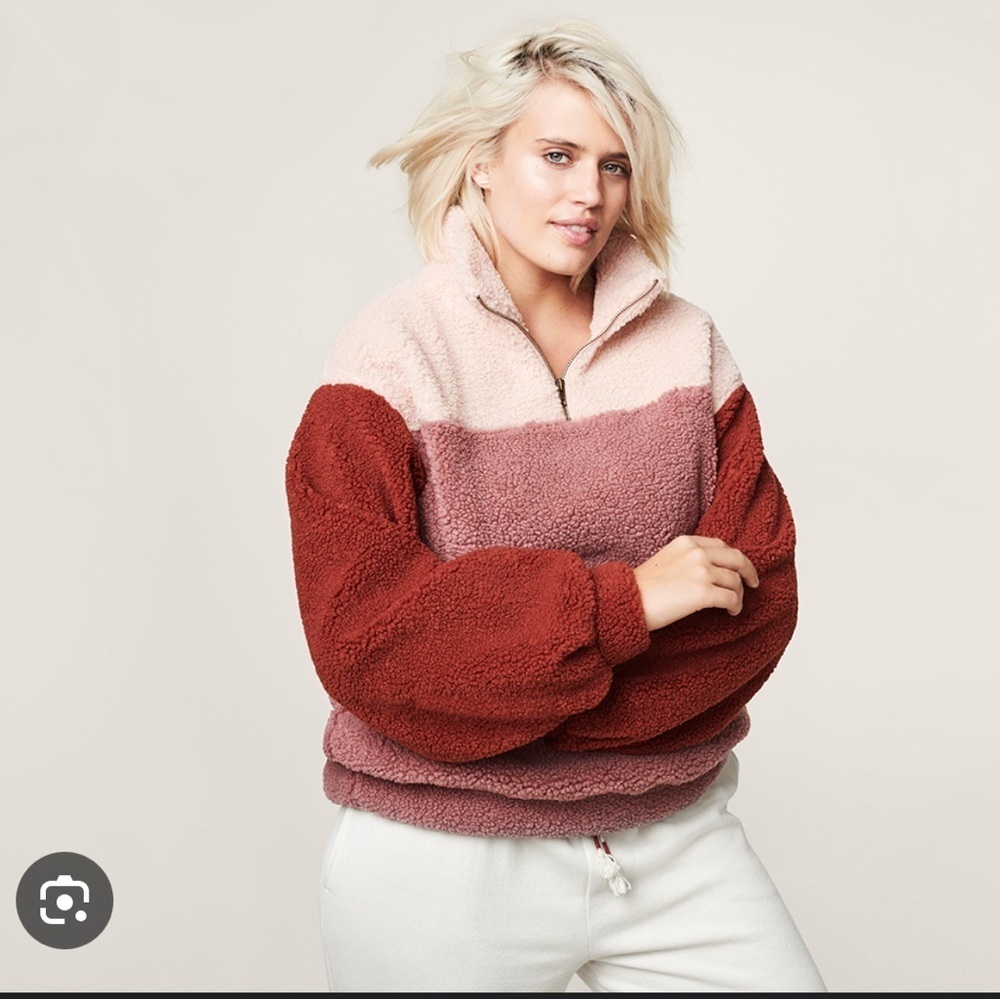 Universal Thread Red and Pink Teddy Jacket